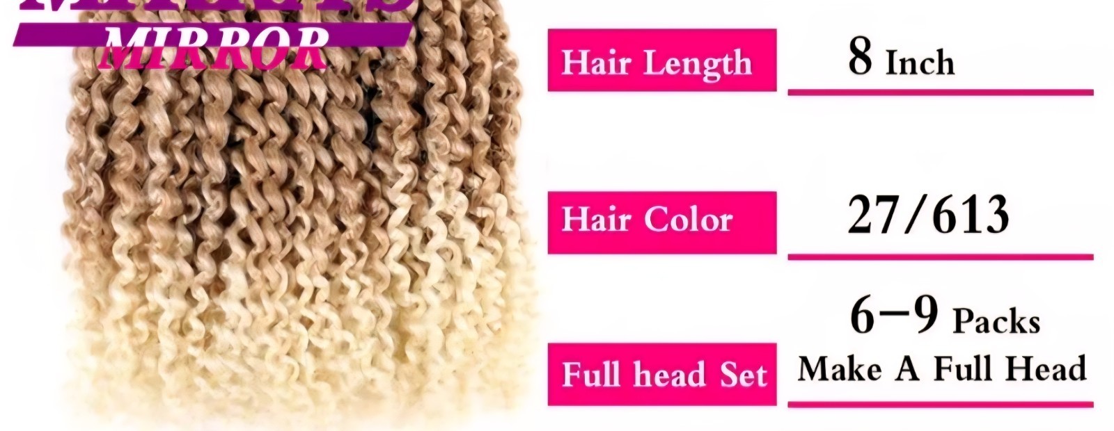 8 Packs 6-Inch Passion Twist Crochet Hair Extensions Brown Blonde Ombre