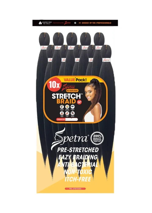 Amore Mio Spetra Miracle Fiber 25” Stretch Braid 10x Value Pack 1B