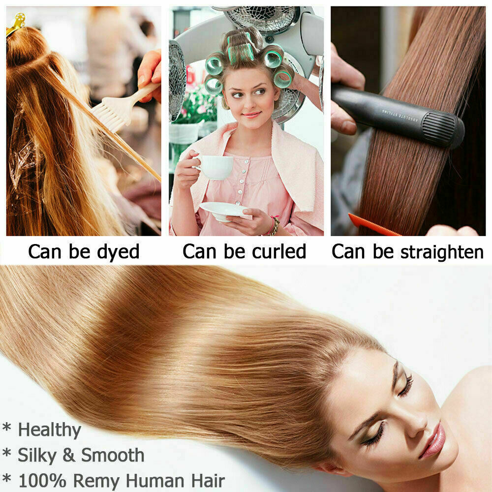 Tape in Hair Extensions Real Human Hair Seamless Skin Weft Balayage Blonde Hair