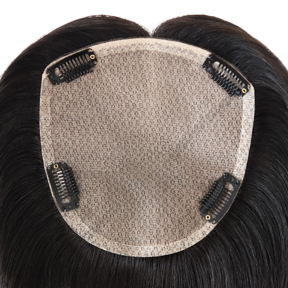 Silk Top Topper Women Human Cuticle Remy Hair Natural Black Hair Top Pieces SP83