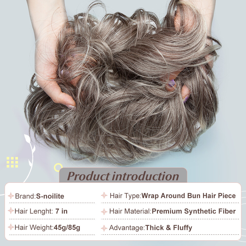 Extra Thick Messy Bun Piece Scrunchie Updo Rose Hair Extensions Natural As Human