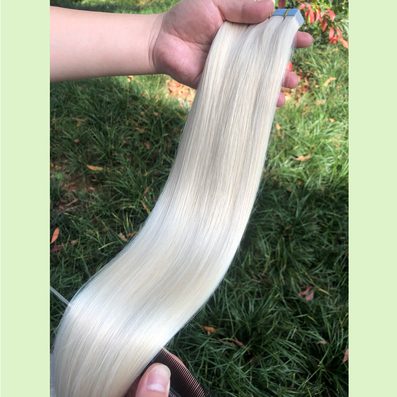 Tape in Human Hair Extensions Invisible Skin Wefts 100%Russian Remy Hair Fashion