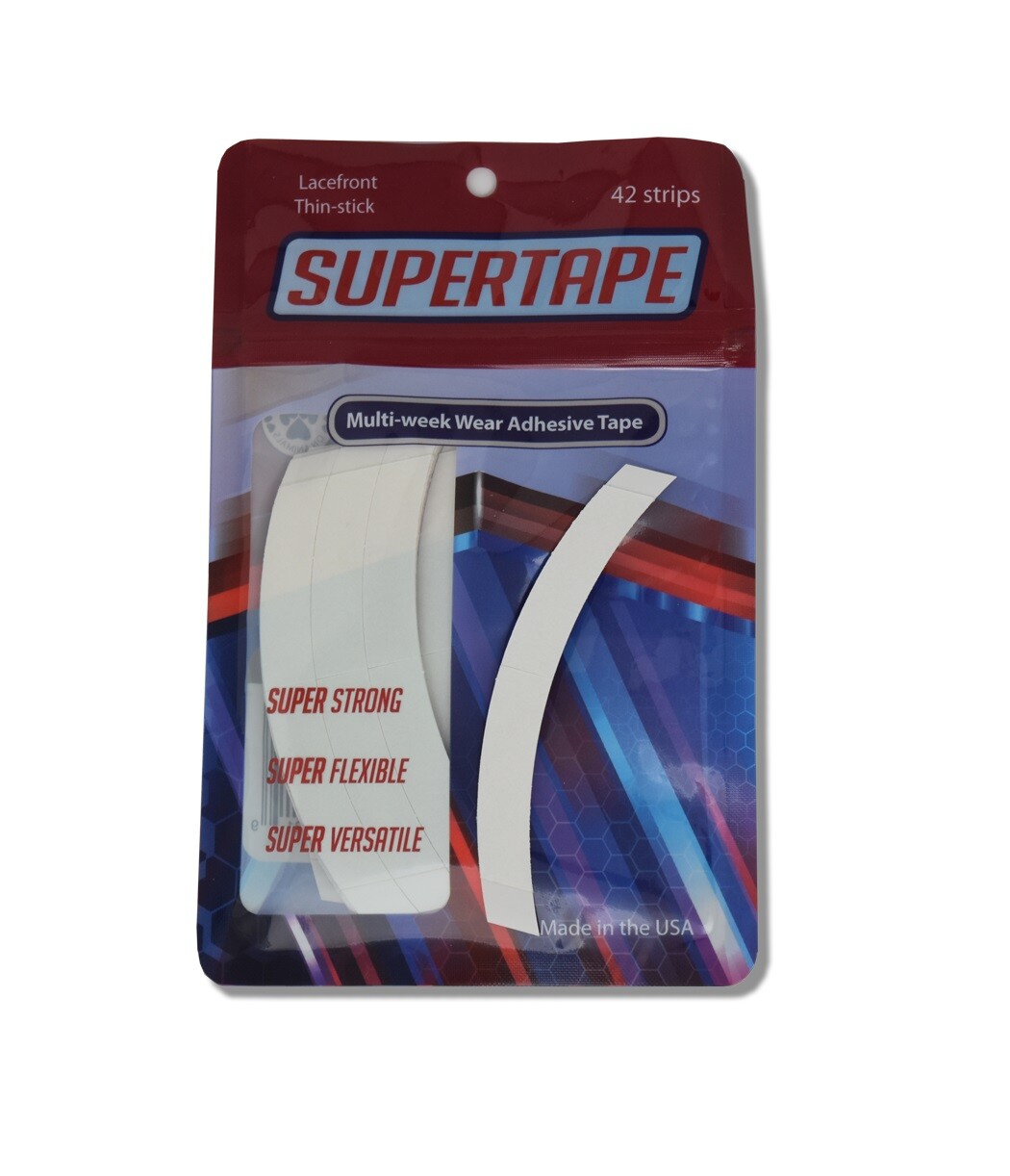 TRUE TAPE SUPERTAPE LACE FRONT THIN STICK CONTOUR HAIRPIECE WIG TAPE ~ 42 PCS