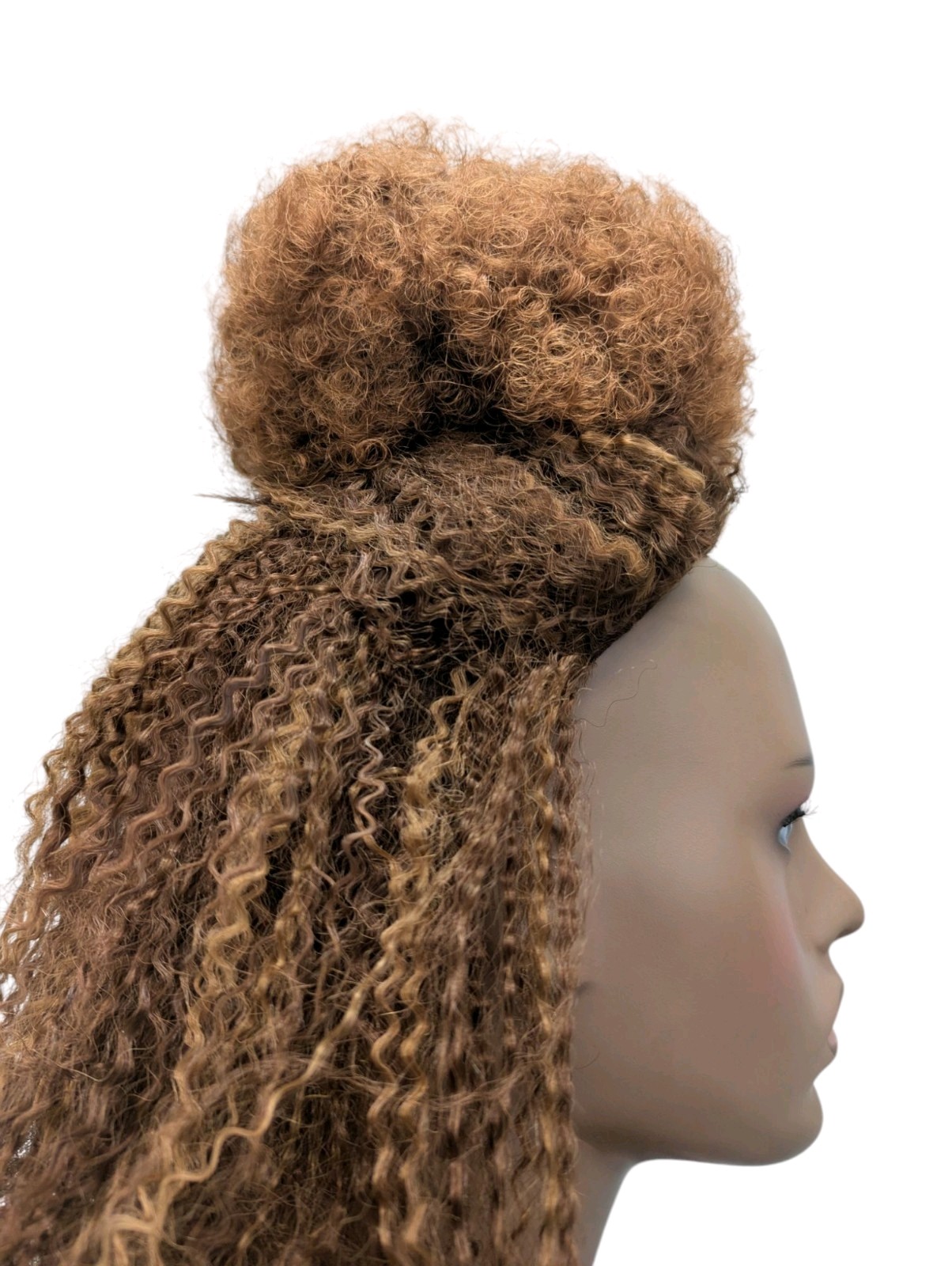 Synthetic 2 Pack Afro Puff Balls Color 1B/30 Off Black/Auburn Highlights