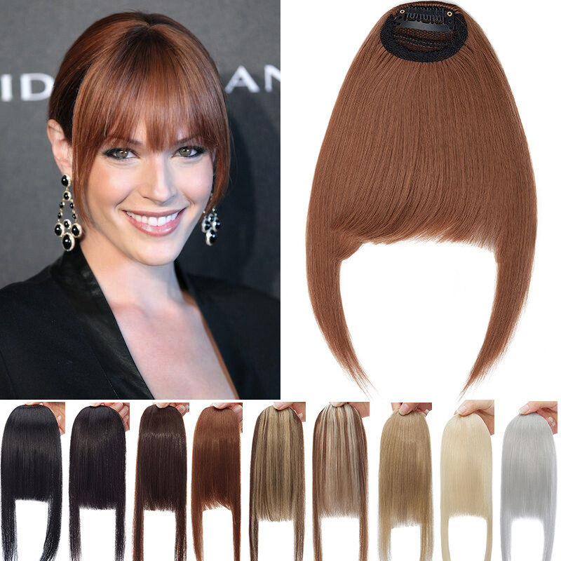 Real Thick Hair Bangs Clip In Hair Extensions Front Hair Piece Fringe As Human