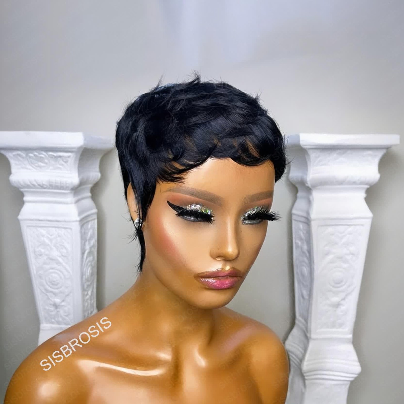 SisBroSis Short Wigs for Black Women Pixie Cut Human Hair Wigs for Women Natu…