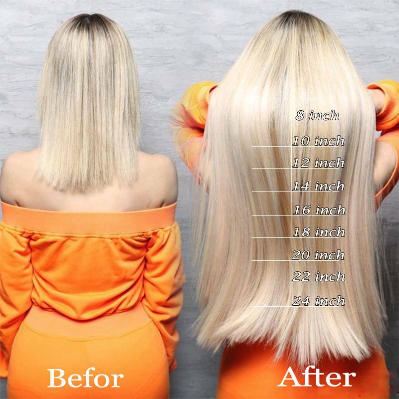 One Piece Full Head Hair Extensions Clip In Human Hair Extension 24″ Armenian