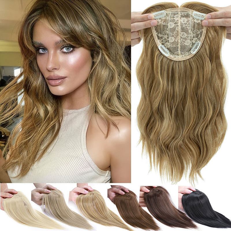 CLEARANCE Straight Wavy Clip In Topper Hair Extensions Long Toupee Hair Pieces