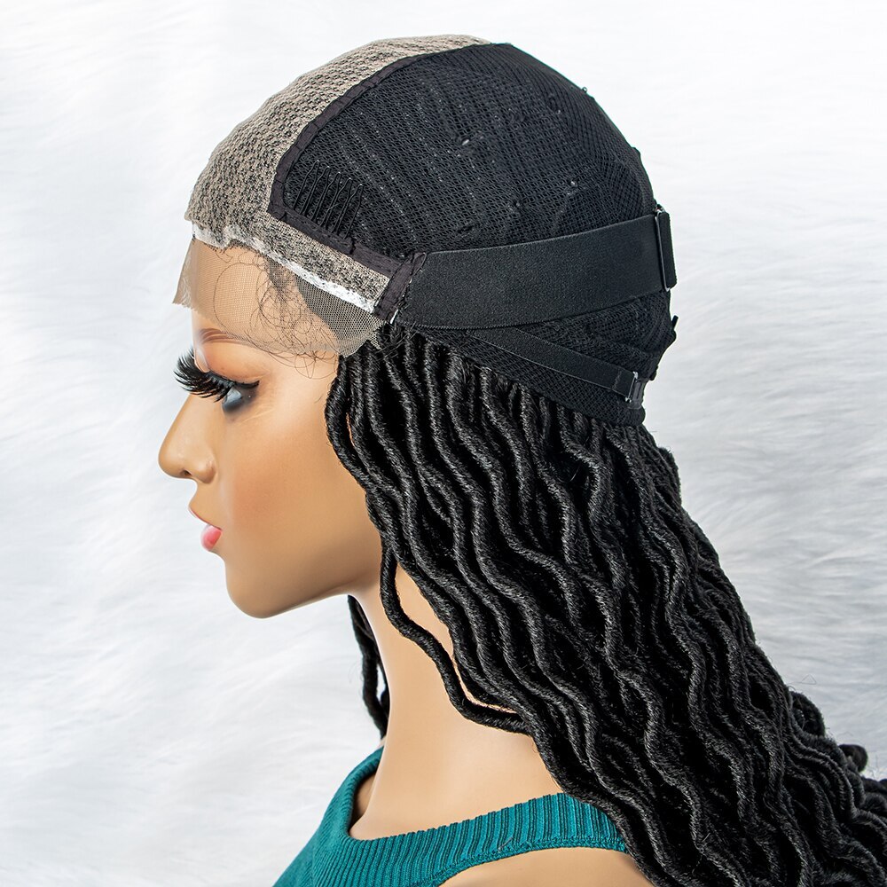 32″ Synthetic Lace Front Wig Braided Wigs Braid With Baby Hair Braided Curly