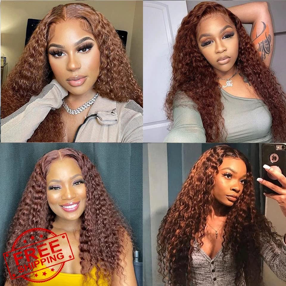 Raivide Chocolate #4 Dark Brown Curly Bundles 14 16 18 Inch