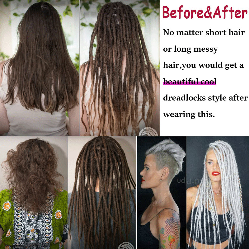 Real Thick Dreadlocks Hair Extensions Long Braids Crochet Twist Dreads Faux Locs