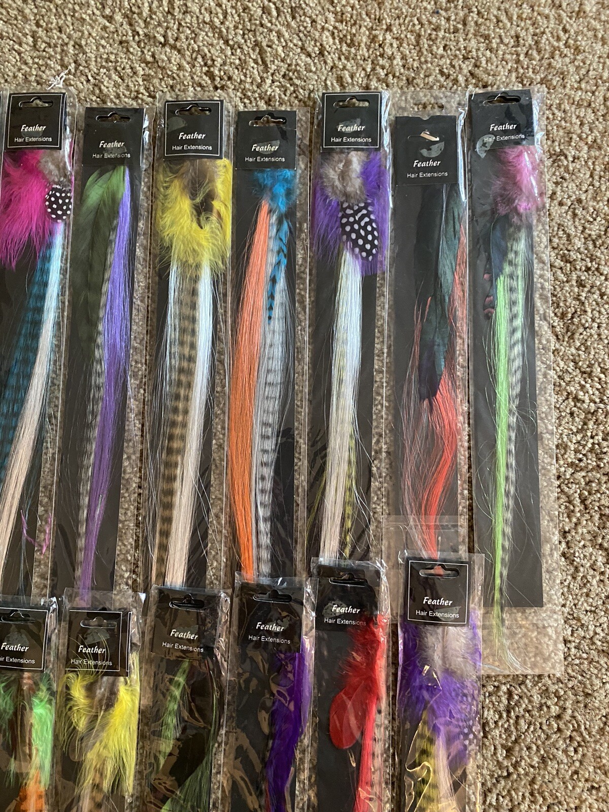 16 Inch Synthetic Feather Hair Extensions lot of 14