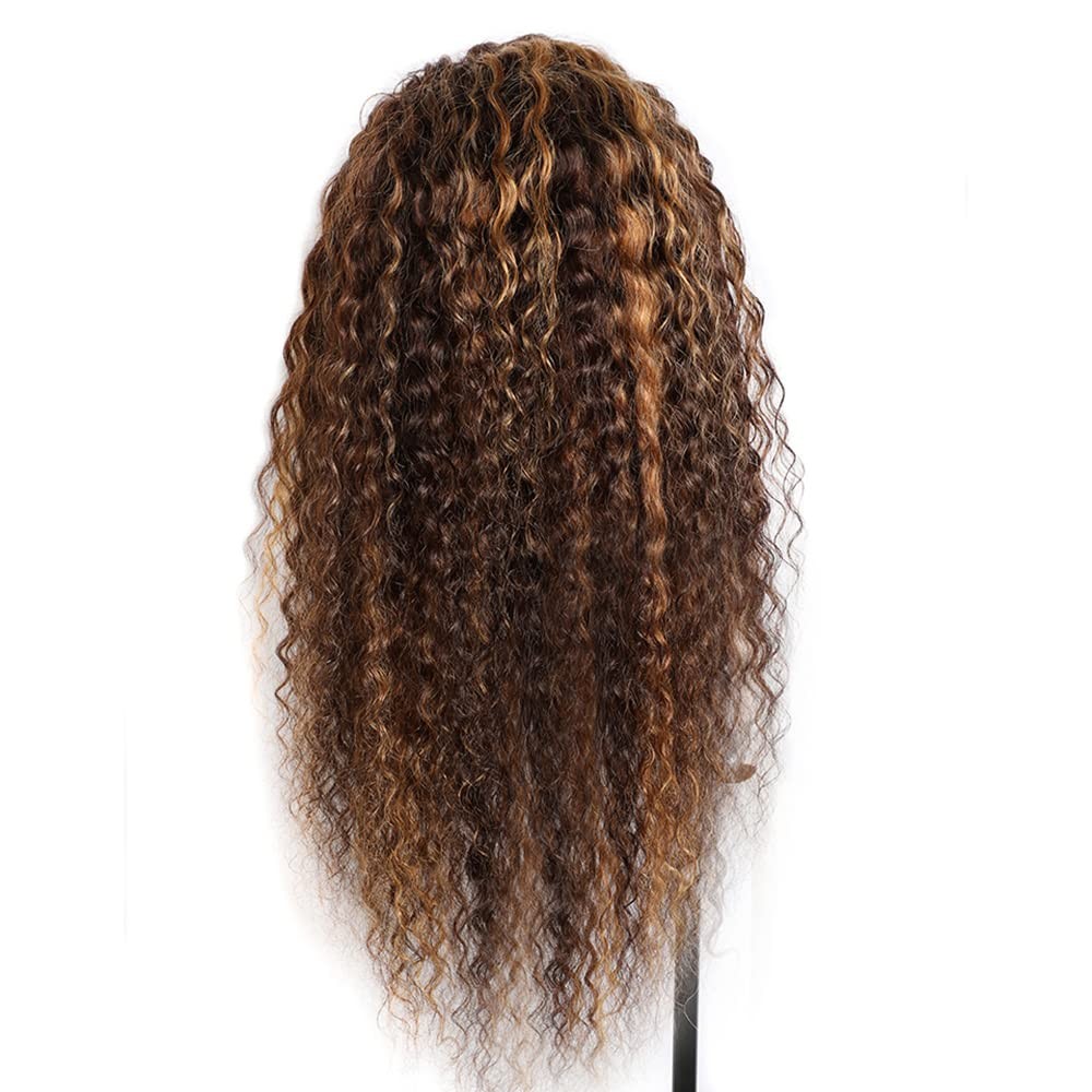 Yiweyowe 32 Inch P427 Blonde Headband Wig Human Hair 150 Density Grade 8A