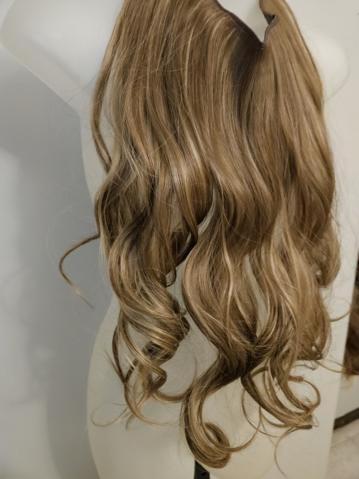 BEAUTIFUL Carmel Brown Invisible Extension WITH CLIPS Body Wave Hair