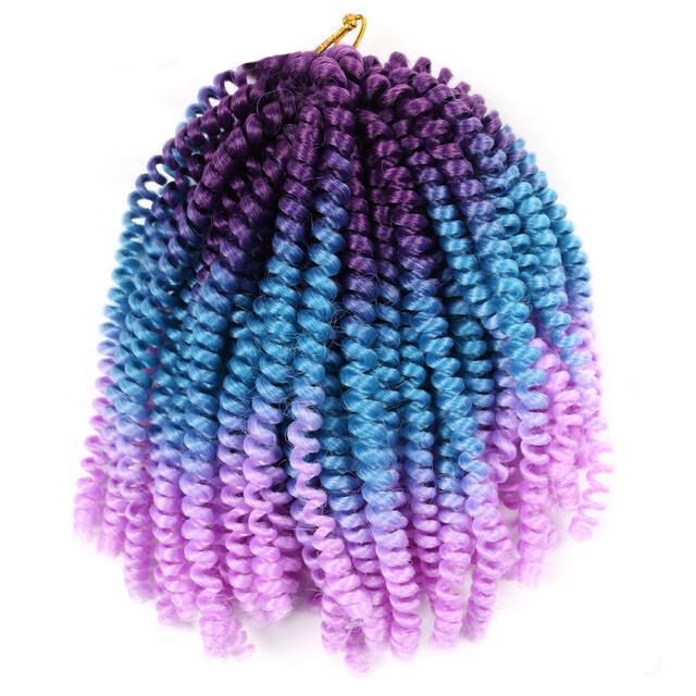 Spring Twist Crochet Braids Bomb Twist Crochet Hair Ombre 8″ Color C26