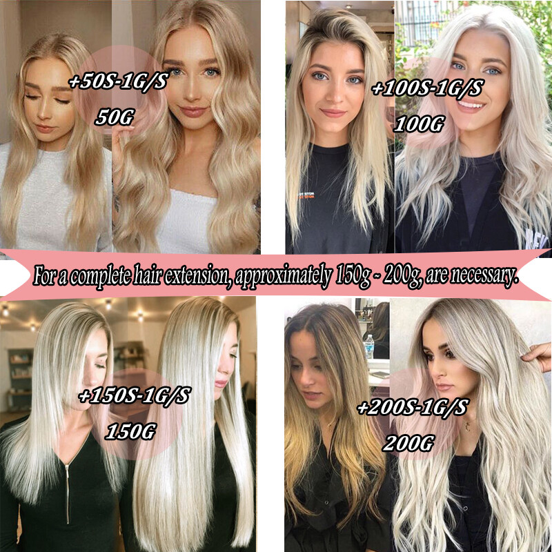 Thick 100G Easy Micro Loop Ring Remy Human Hair Extensions Beads I Tip Blonde 1G
