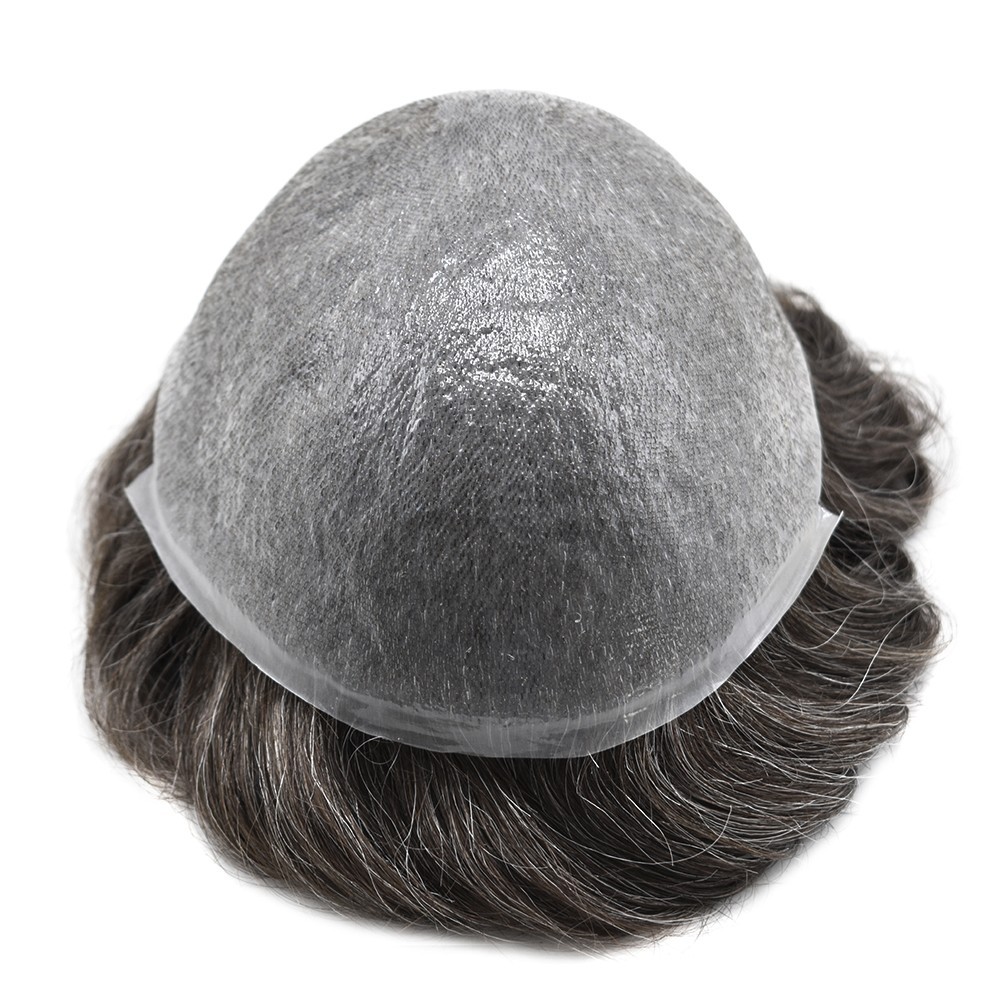 Men Toupee Human Hair Replacement Systems for Men Ultra Thin Skin Mens Hairpiece