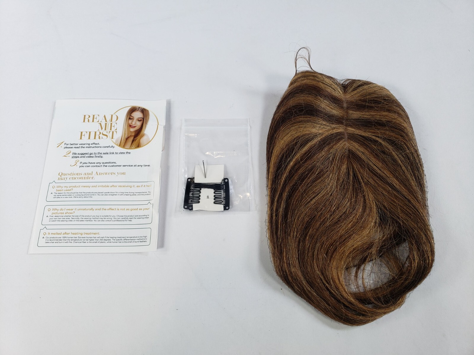 Elailite V3.0 Hair Toppers Human Hair for Women 6″ Chocolate Brown & Dark Blonde
