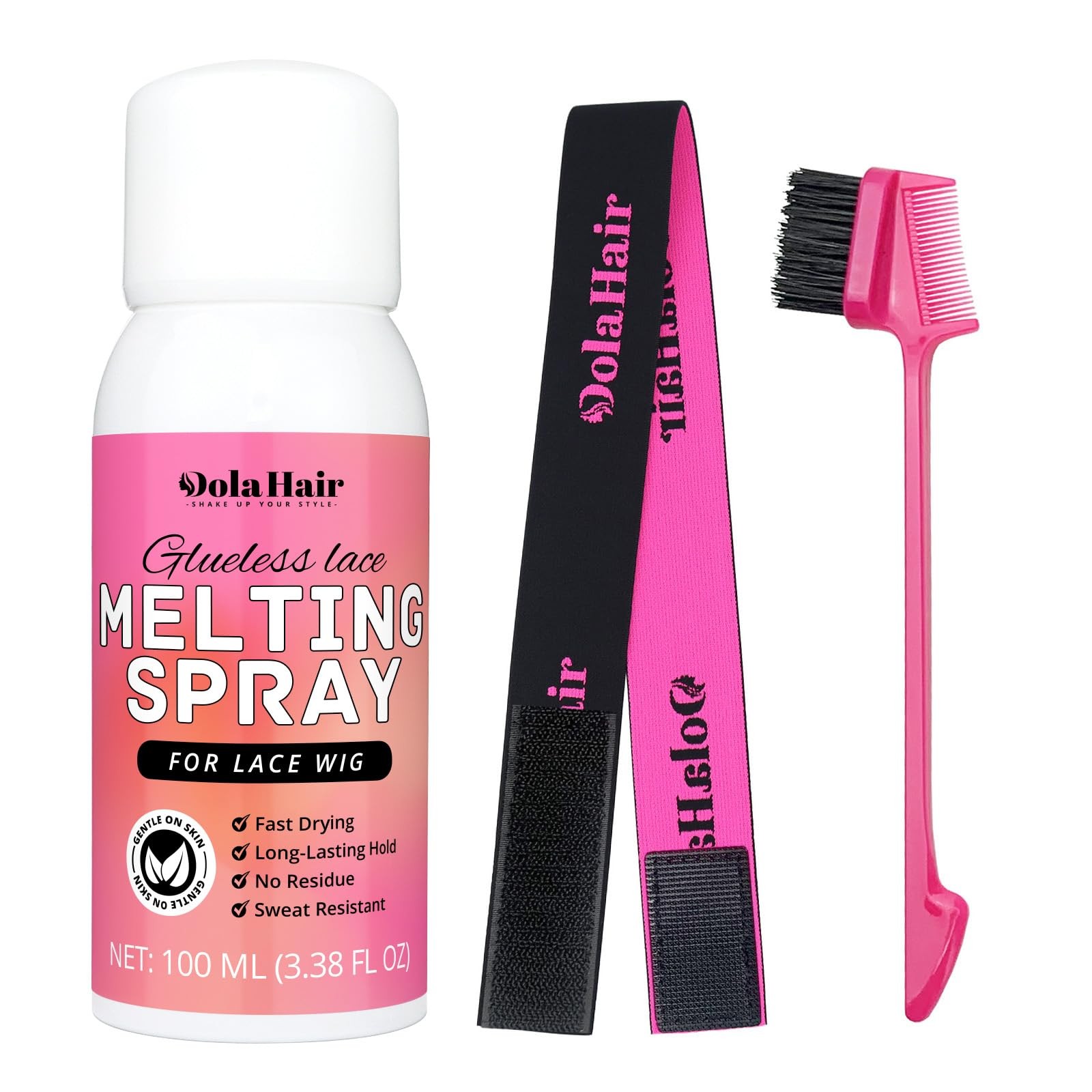 Lace Melting Spray for GlueLess Wigs Lace Bond 1 Band 1 Brush Melting Spray