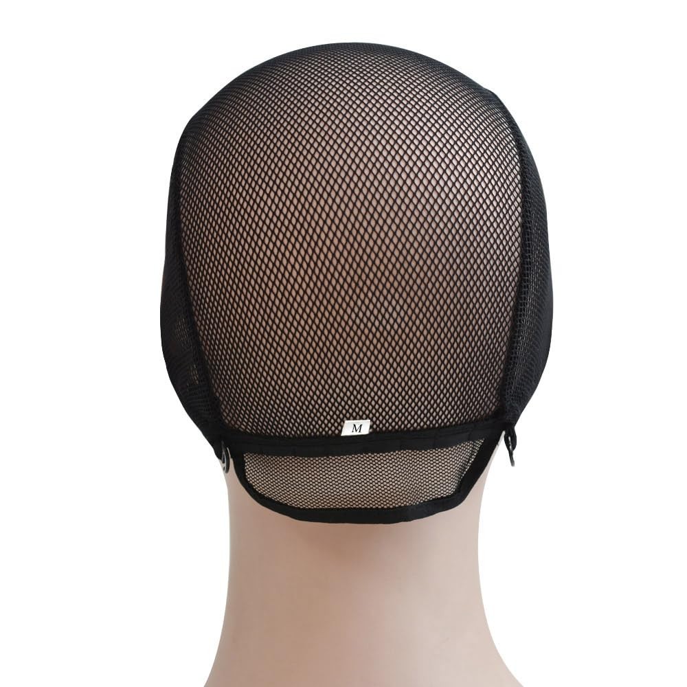 YTBYT 2 Pcs Stretch Wig Caps Mesh Weaving Caps with Adjustable Straps for Mak…