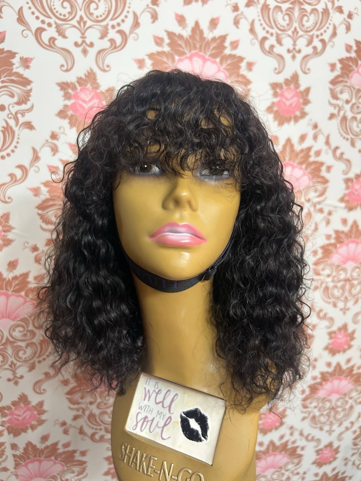 Luvme Hair Water Wave Minimalist Lace Glueless Wig with Bangs 100% Human Hair