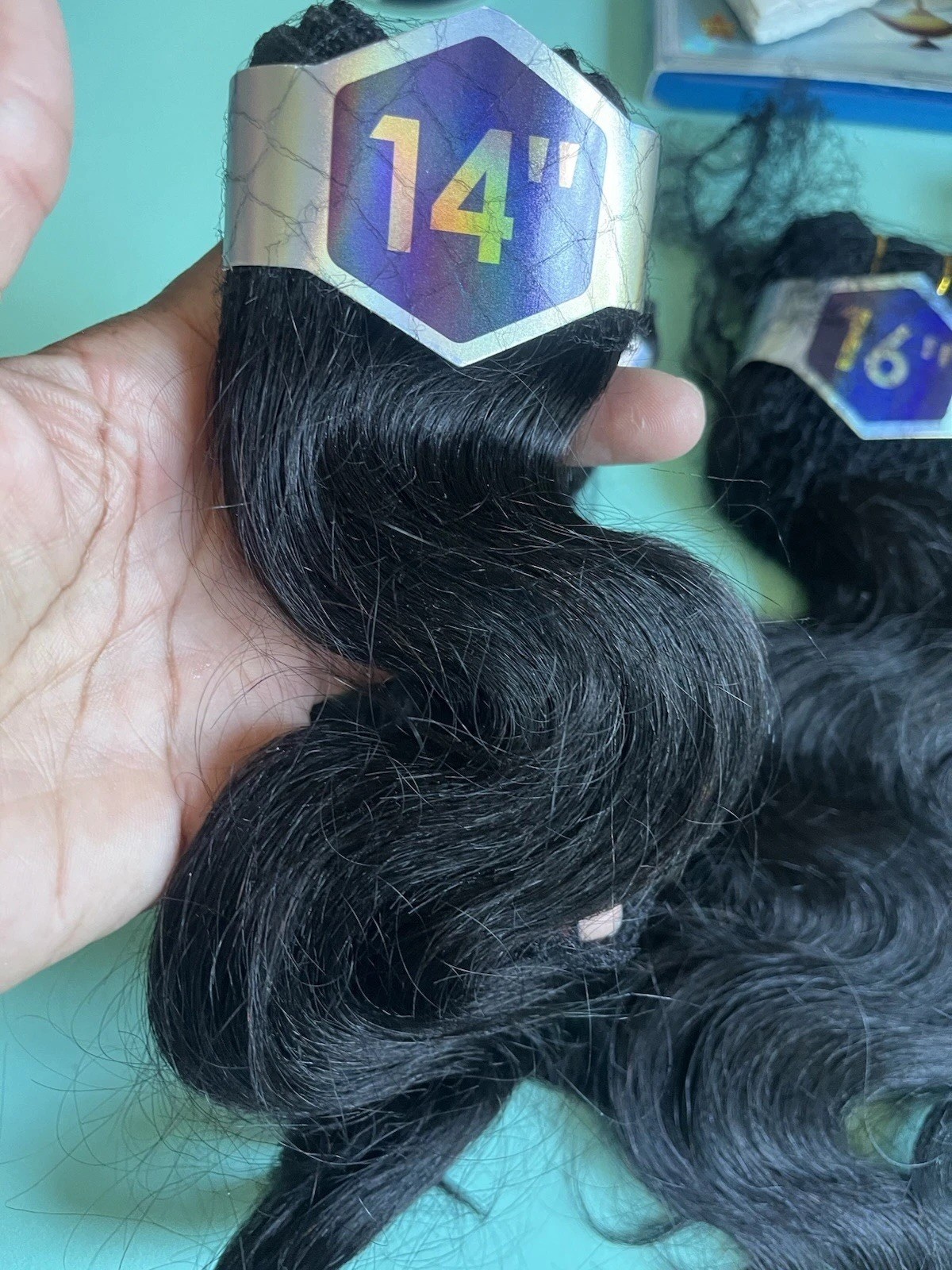 Shake N Go Glossy 100% virgin Remy hair extensions 12, 14, 16 inch bundle