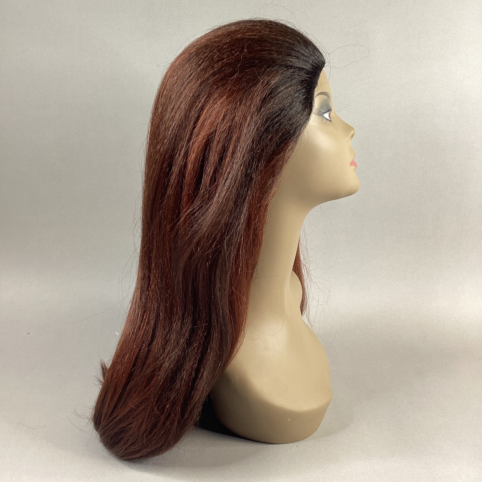 Serenity Long Straight #DR2/Ginger Brown Darkest Brown Synthetic Quick Weave Wig