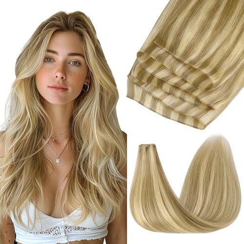 Genius Human Hair 14 Inch-40g G-#16/22 Light Blonde Highlighted Golden Blonde