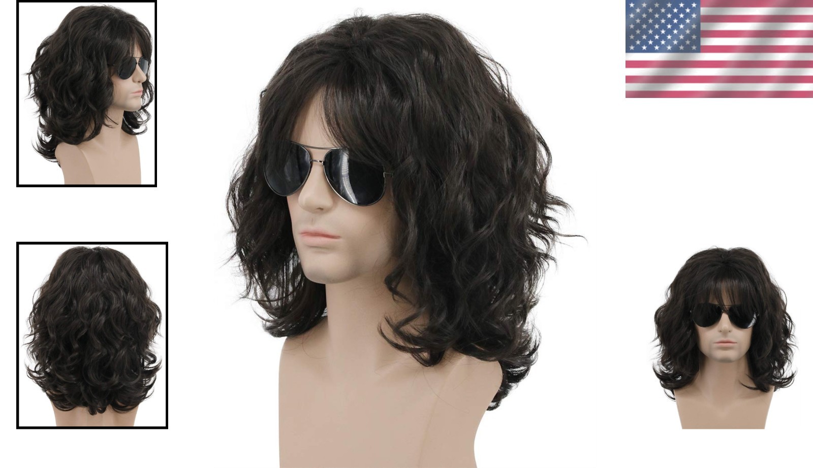 Modern Dark Brown Rocker Wig – Quality Curly Hair for All Occasions