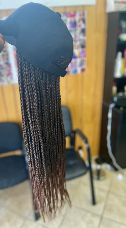Baseball Cap Wigs With Straight Curly Braid Twist Locks Hairstyle Adjustable Hat