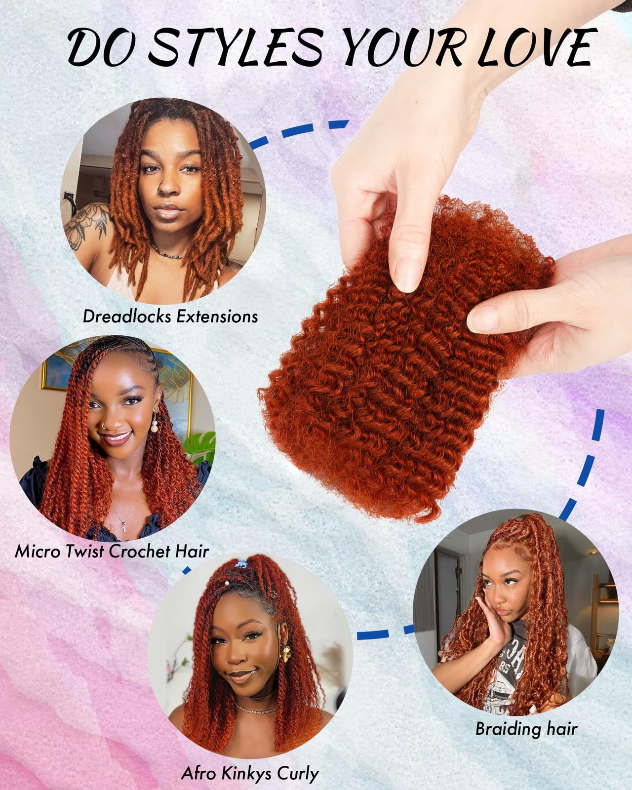 Miss Sula Afro Kinkys Bulk Human Hair Extensionskinky-Curly Real Human Hair For