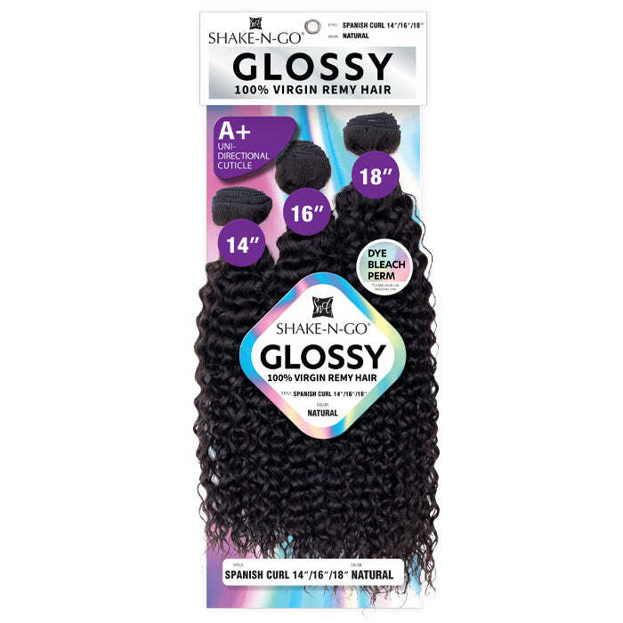 Shake N Go Glossy 100% Virgin Remy Hair Weave – SPANISH CURL