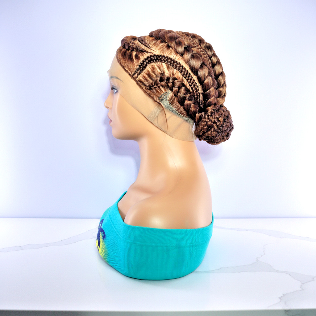 Braided Wig. Large Cornrow Braids. Full Lace with baby hair