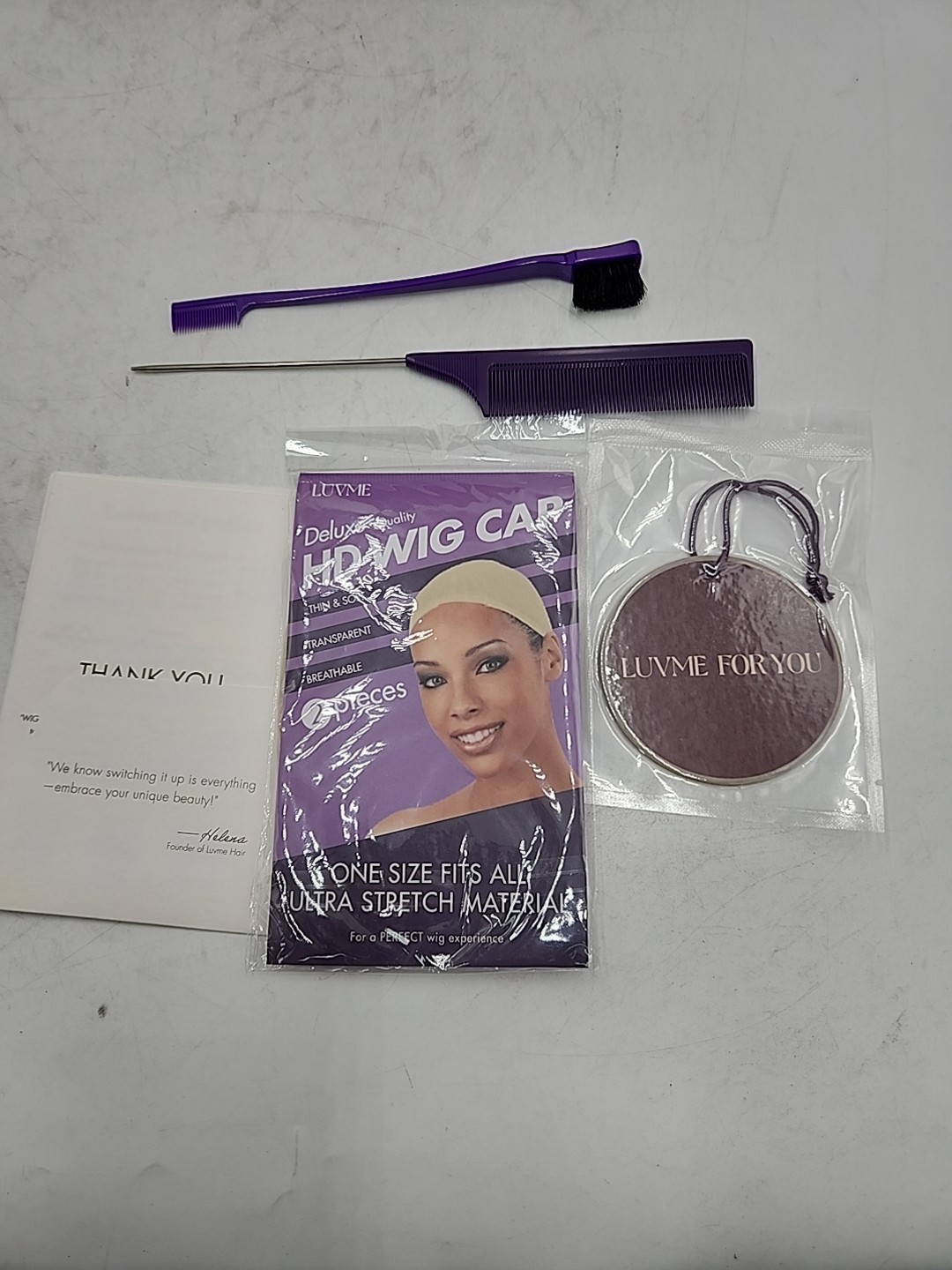 NEW Luvme Pre-Cut Lace 18″ 100% Human Hair Wig – DAMAGED BOX!!