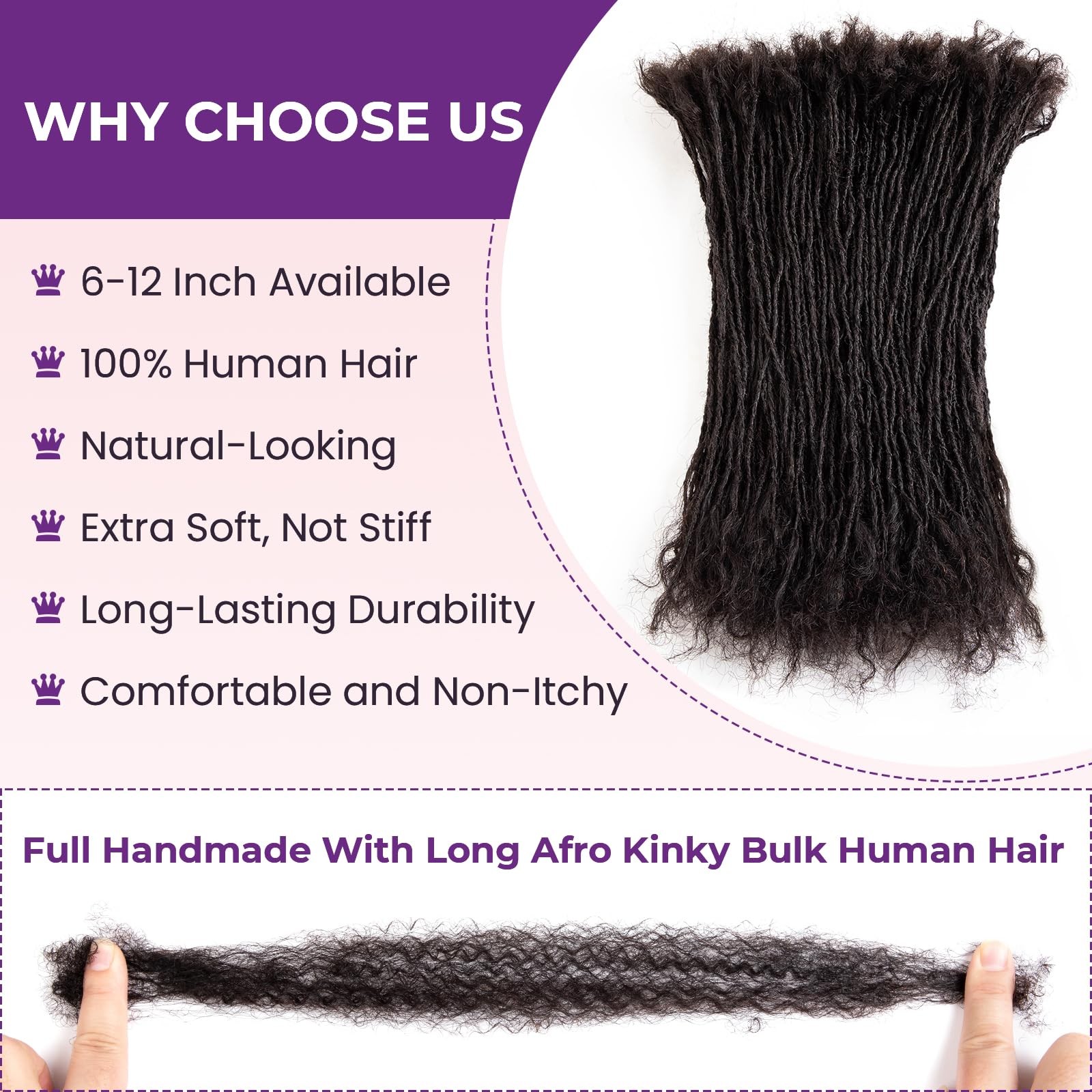 Kgrt Sister Locs Extensions Human Hair Microlocs Dreadlock Extensions100 Real
