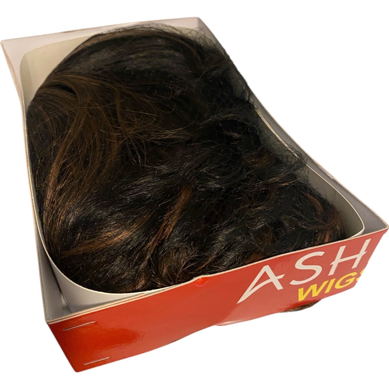ASHRO 6935059 Soft Wavy Wig Synthetic Dark Brown Copper Heat Resistant Avg NWT