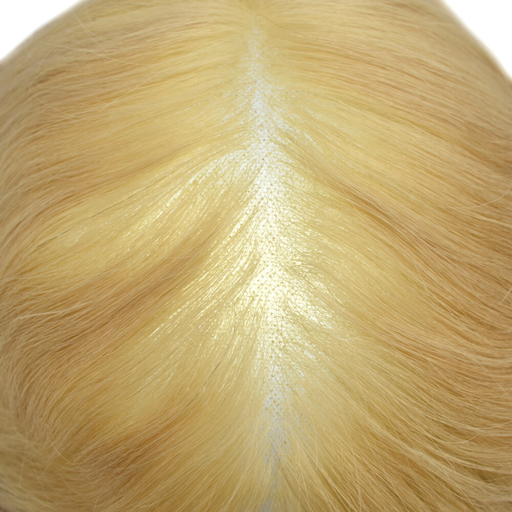 Mens Toupee Hairpiece French Lace Front Hair Replacement System for Men Wig