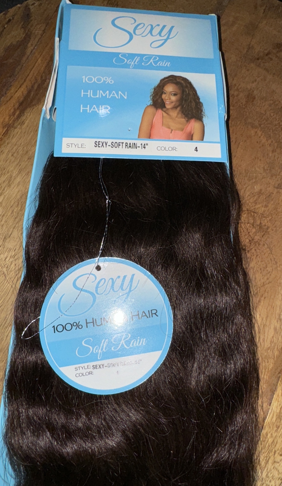 Sexy Soft Rain 100% Human Hair 14” WEFT COLOR 4