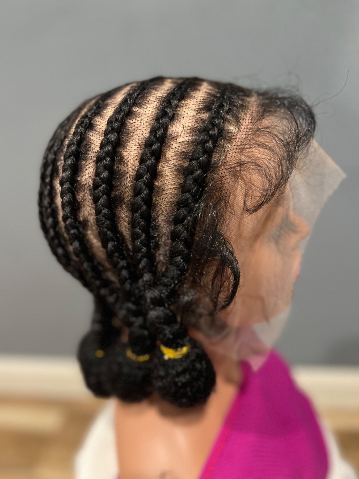 Braided cornrow comfortable wig.Ready to ship .