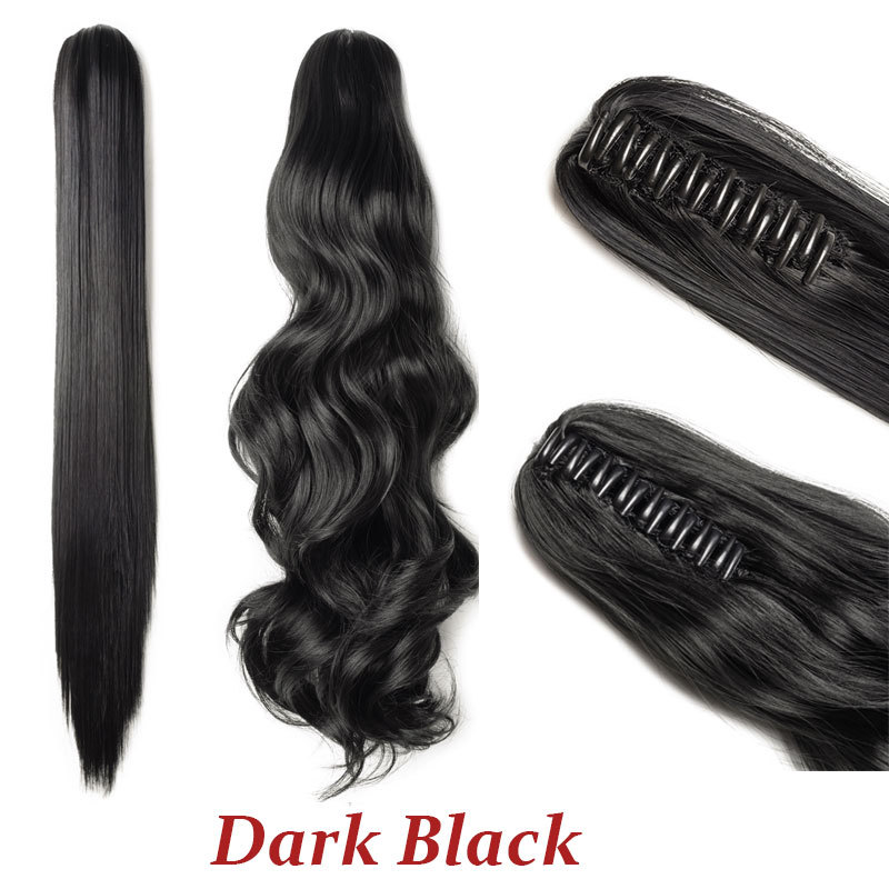 12” Short Wavy Claw Jaw Clip In On Hairpiece Ponytail Hair Extension Blonde fya