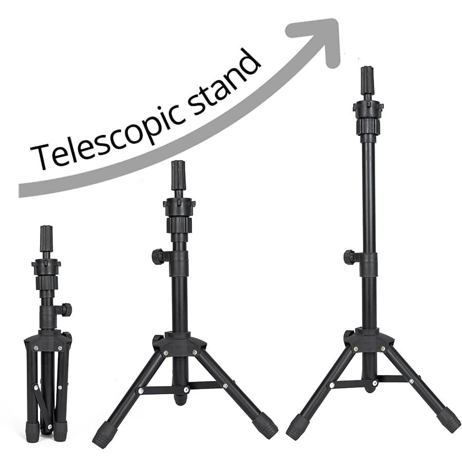 Lightweight 25-Inch Adjustable Wig Head Stand Ideal for Cosmetology Training
