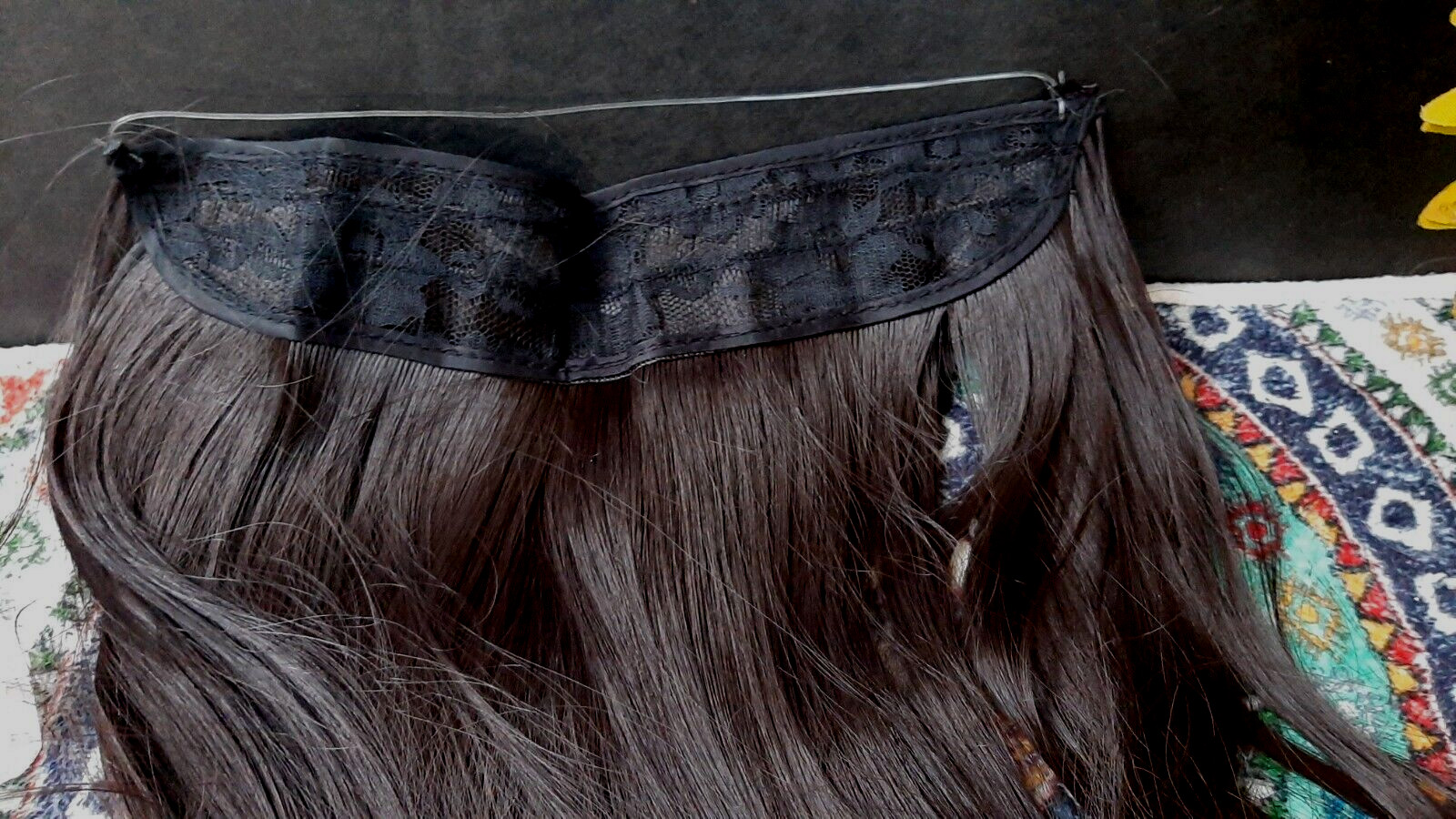 S-Noilite Clip Hair Extensions ~ 4A Dark Brown / 16″ Straight ~ NWT #022
