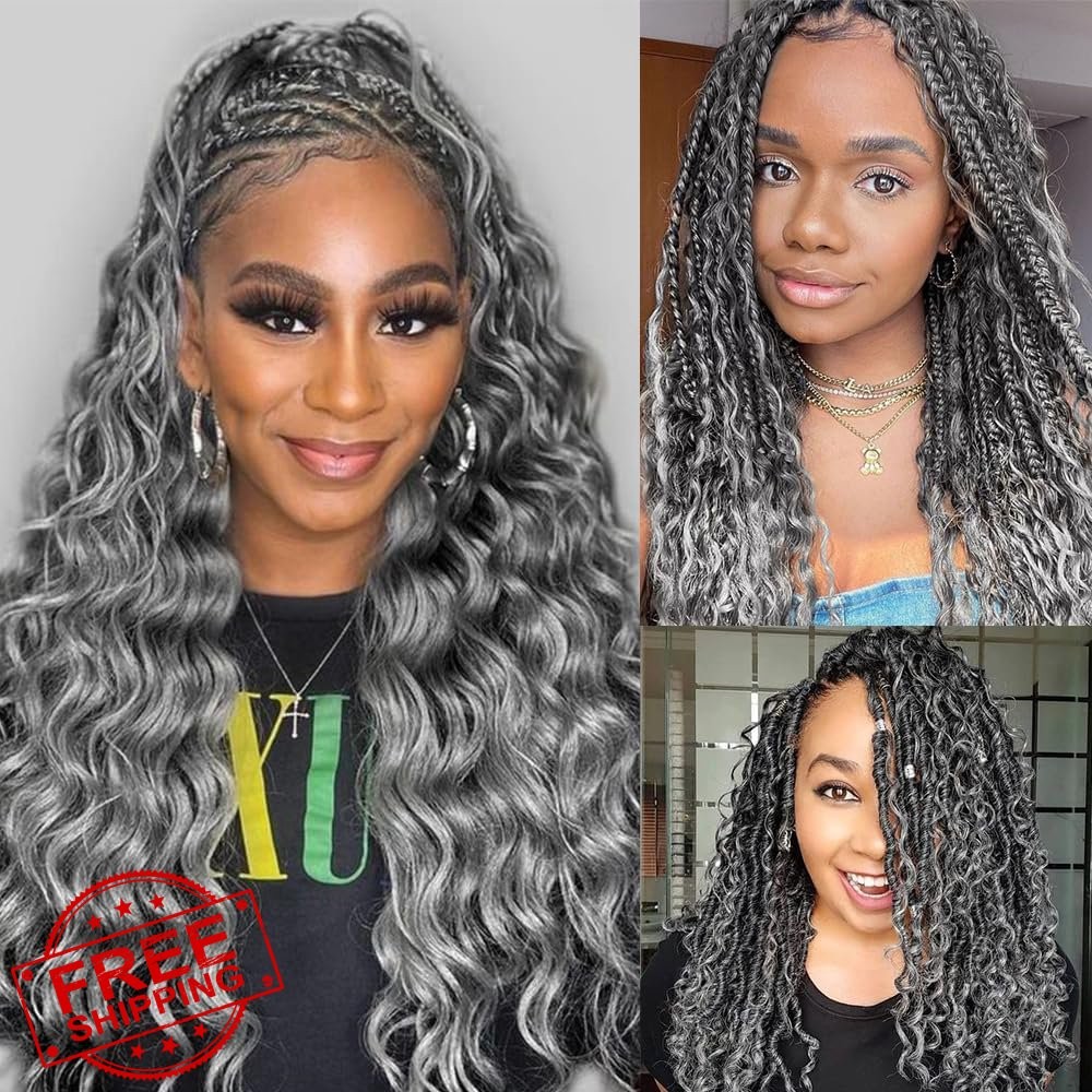 KRN 20 Inch 100g Gray Braiding Hair