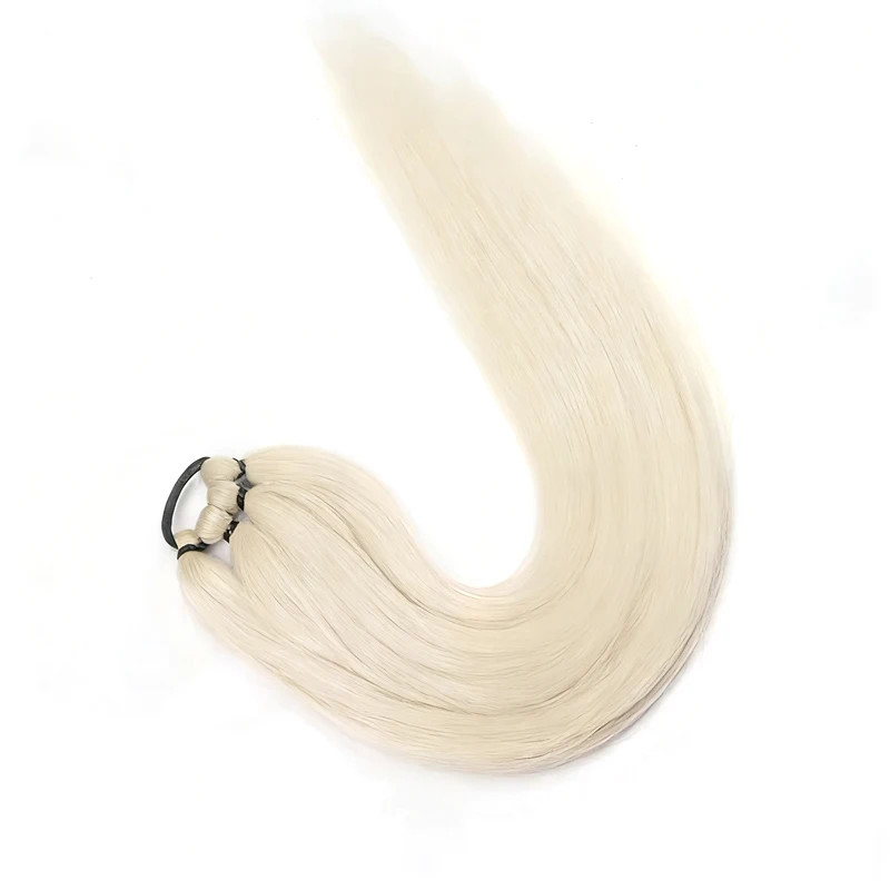 Versatile DIY Braided Ponytail Extensions Synthetic Fake Hair With Elastic Band