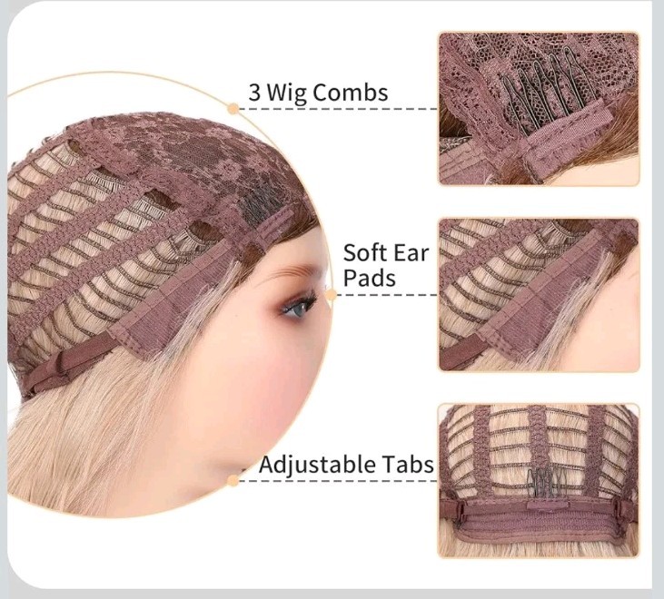 Lady Miranda Blonde Wigs for White Women Brown to Ash Blonde Natural Looking