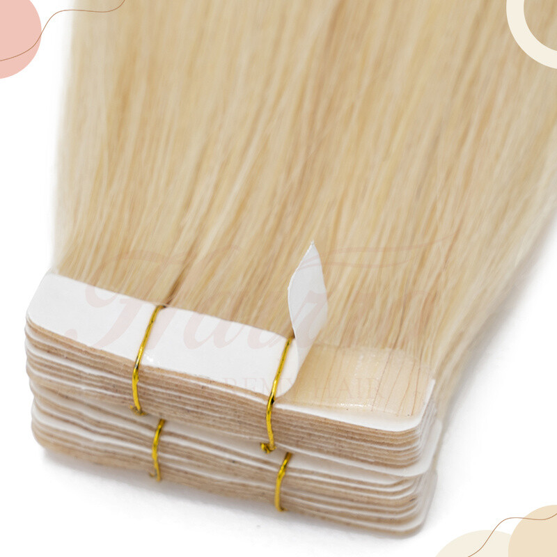 40pcs=100g Tape In 100% Remy Real Human Hair Extensions Thick End Double Drawn