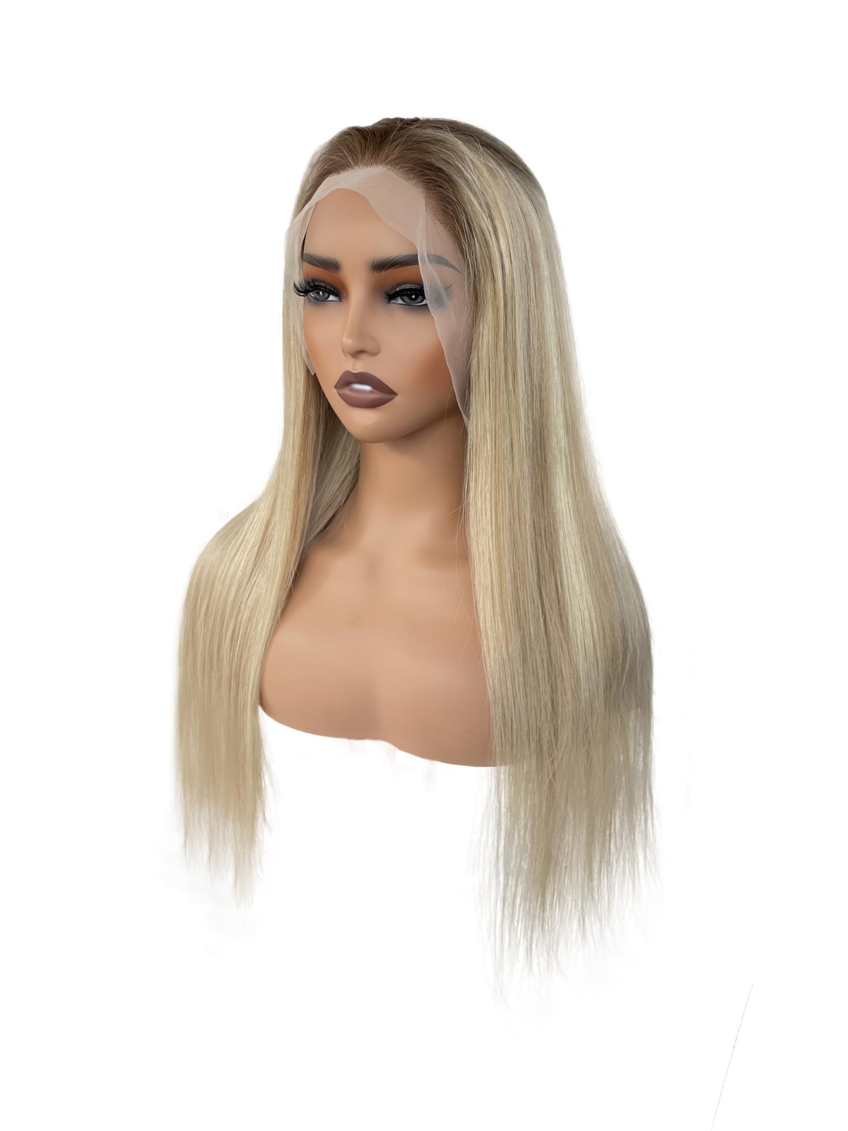 Munx Ombre Highlight Ash Blonde Lace Wigs Pre Plucked Hd Transparent 13X6 Lace