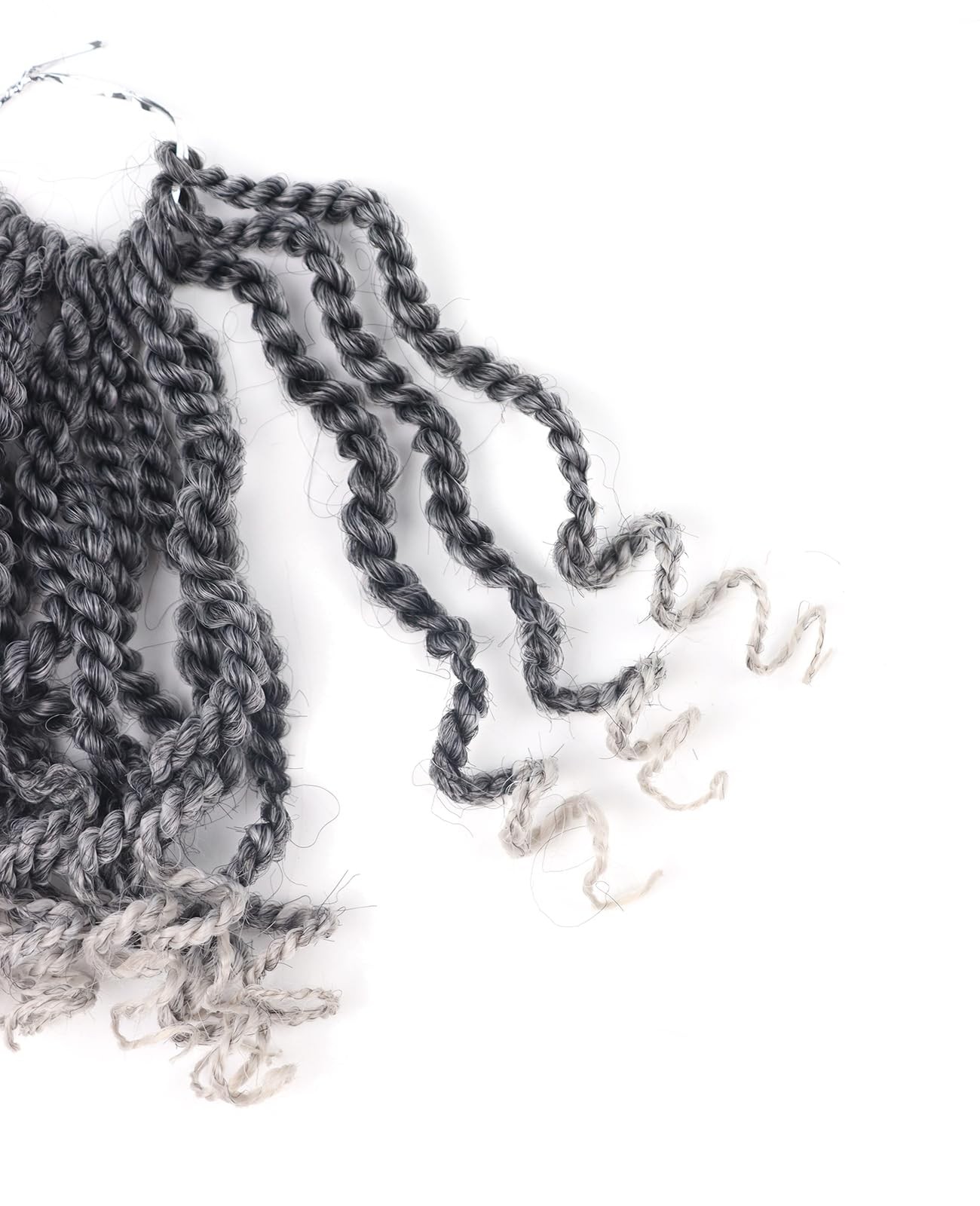 Grey Crchet Hair for Black Women Pre Looped Senggalese Twist Crochet Hair 6 Inch