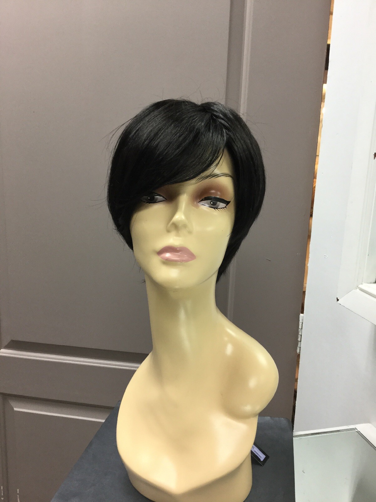 Hairdo ANGLED CUT HD Short Asymmetrical Pixie Wig R2 Ebony, Black CLOSEOUT SALE