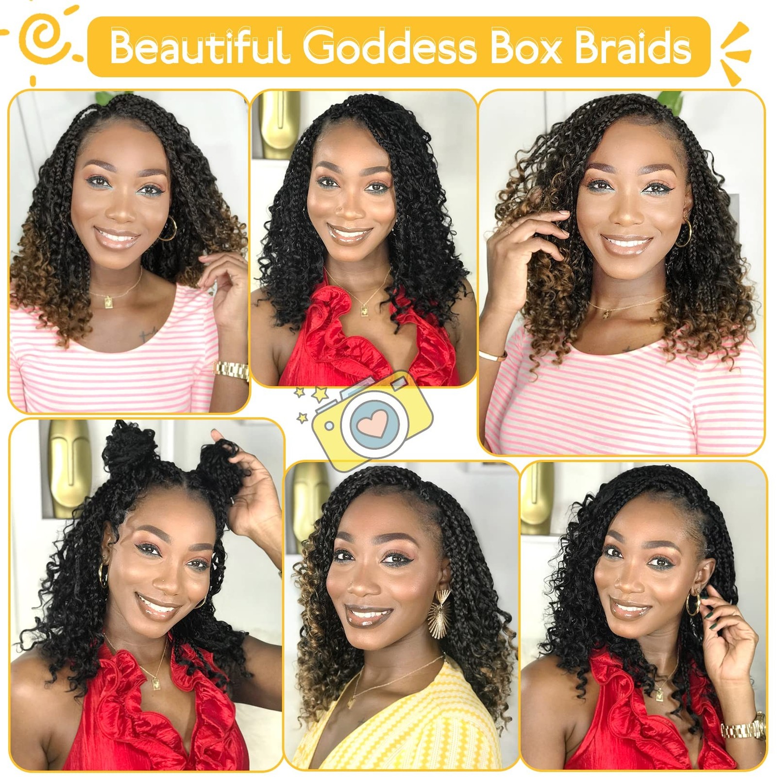 Fulcrum Goddess Box Braids Crochet Hair 12 Inch, 9 Packs Box Braids… Fast Ship